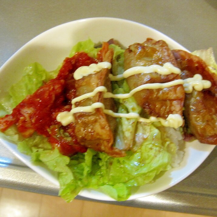 揚げ餃キムチマヨ丼